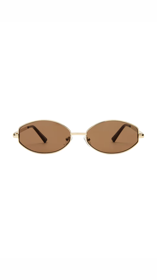 Monaco Gold Oval Sunglasses