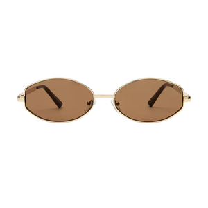 Monaco Gold Oval Sunglasses