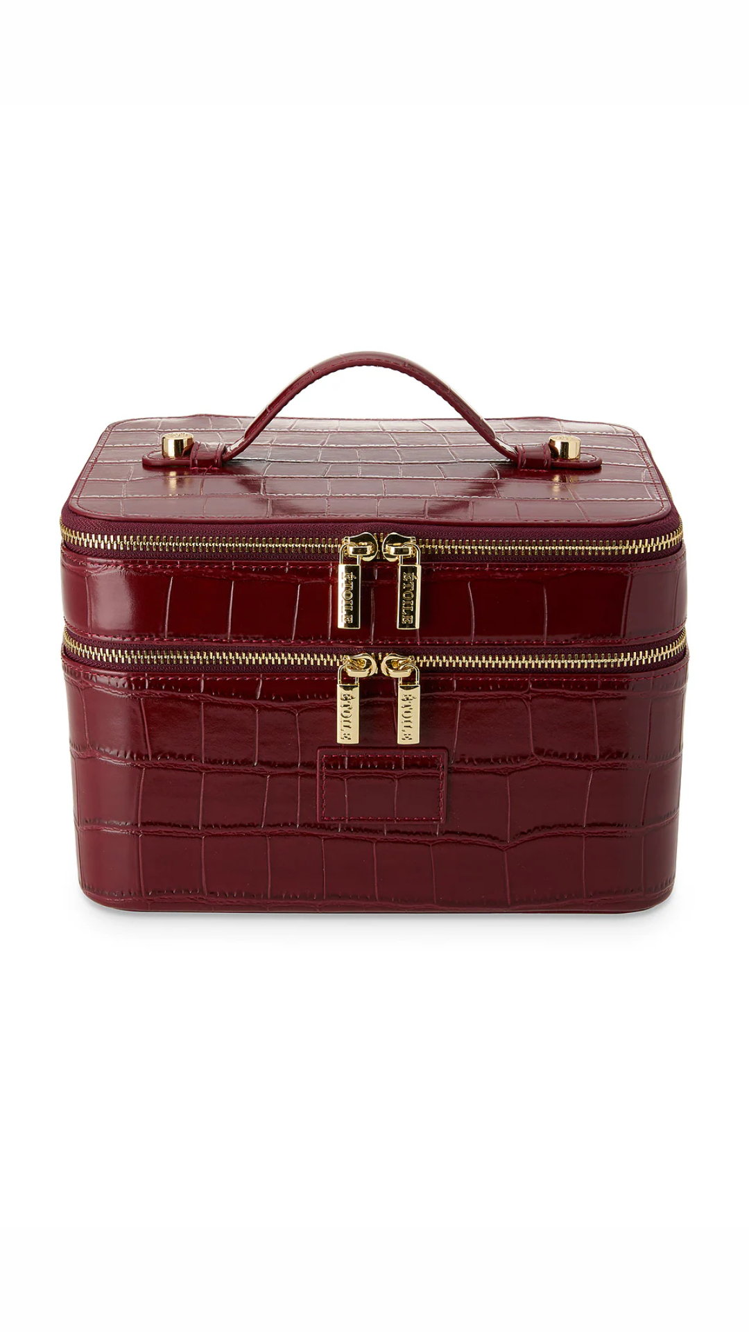 Bordeaux Croc Beauty Case
