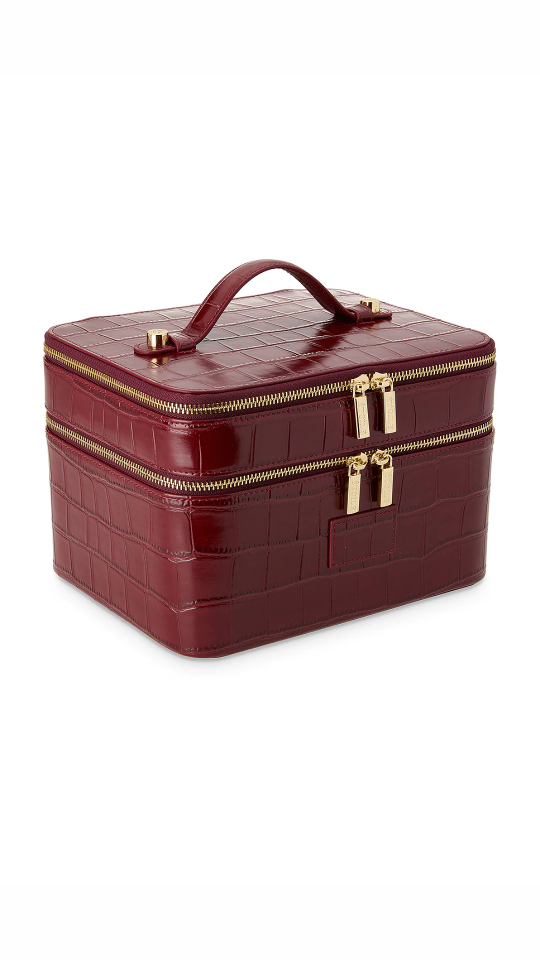 Bordeaux Croc Beauty Case