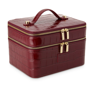 Bordeaux Croc Beauty Case