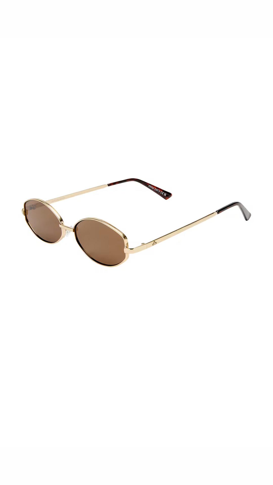 Monaco Gold Oval Sunglasses