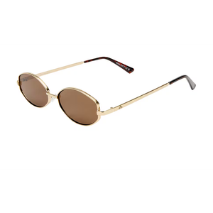 Monaco Gold Oval Sunglasses