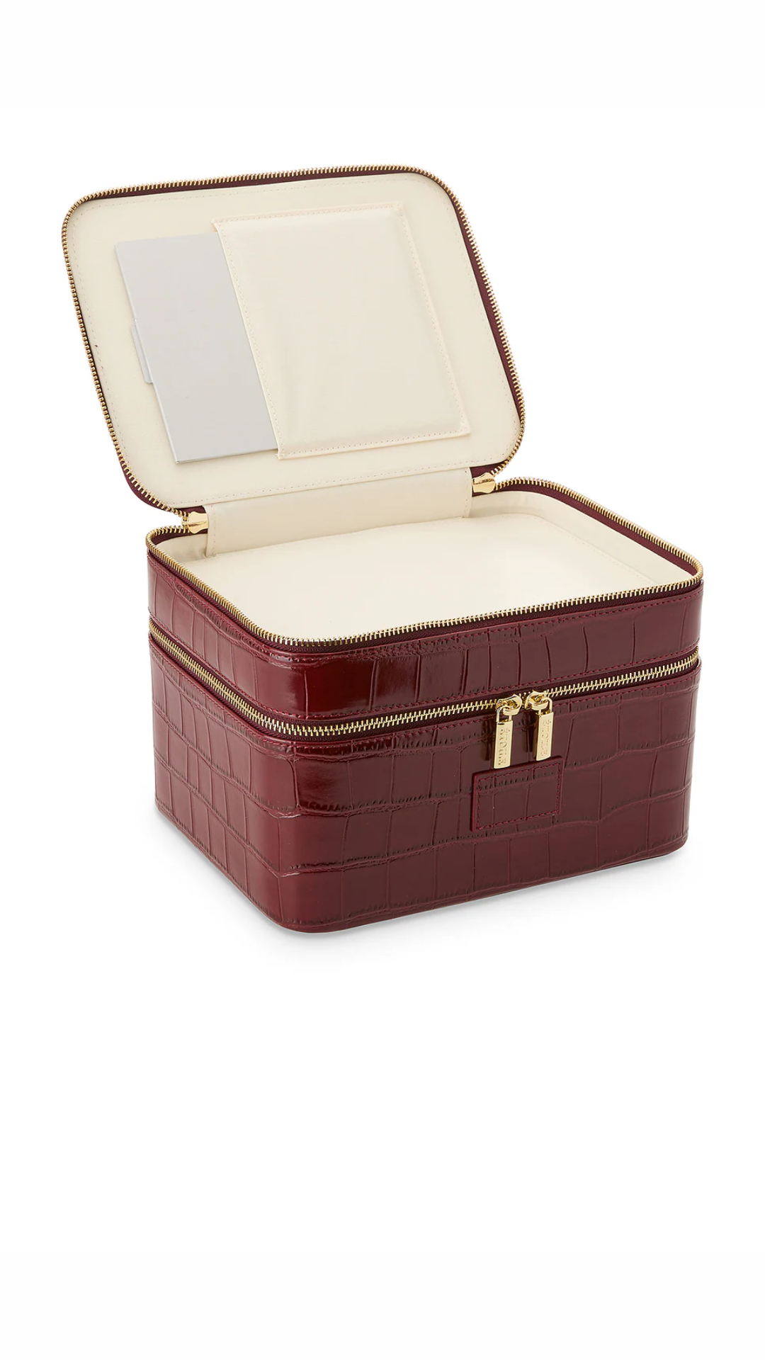 Bordeaux Croc Beauty Case