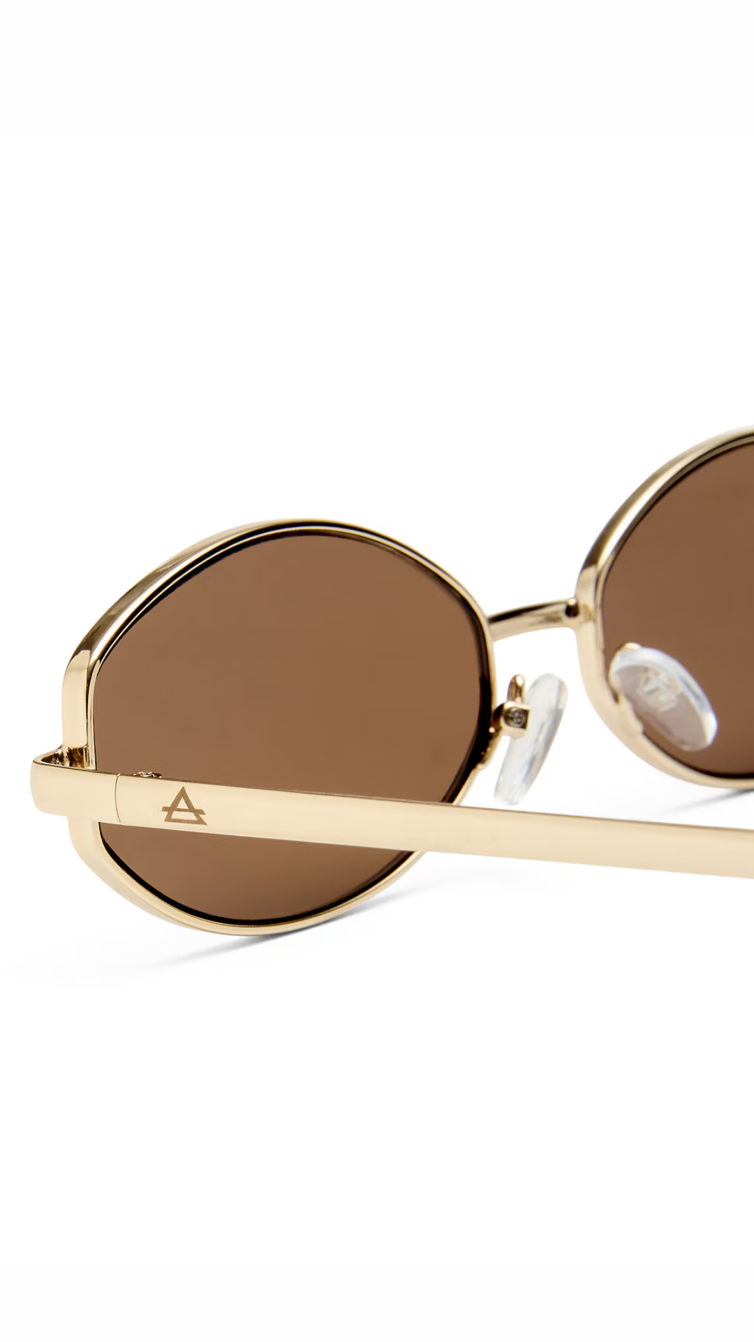 Monaco Gold Oval Sunglasses