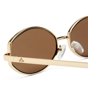 Monaco Gold Oval Sunglasses