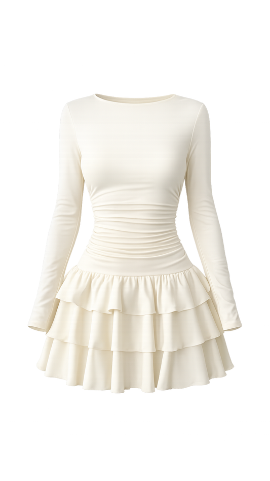 BelleRosa Rueschen-Minikleid